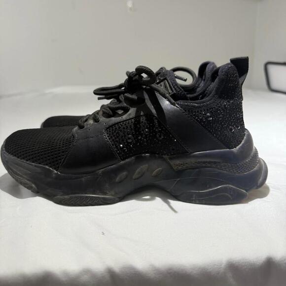 Steve Madden Vance Sparkly Black Runners Women's‎ 8 - Picture 4 of 6